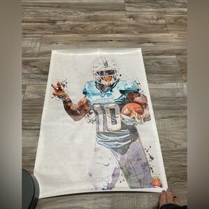 Miami Dolphins Tyreek Hill Canvas #10 Unframed Football NFL Sports